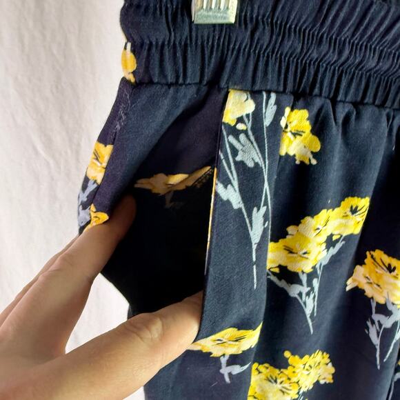 LOFT 2 Pairs Women's XSP Floral 100% Viscose Blue & Gray Fluid Drawstring Pants - Picture 8 of 14